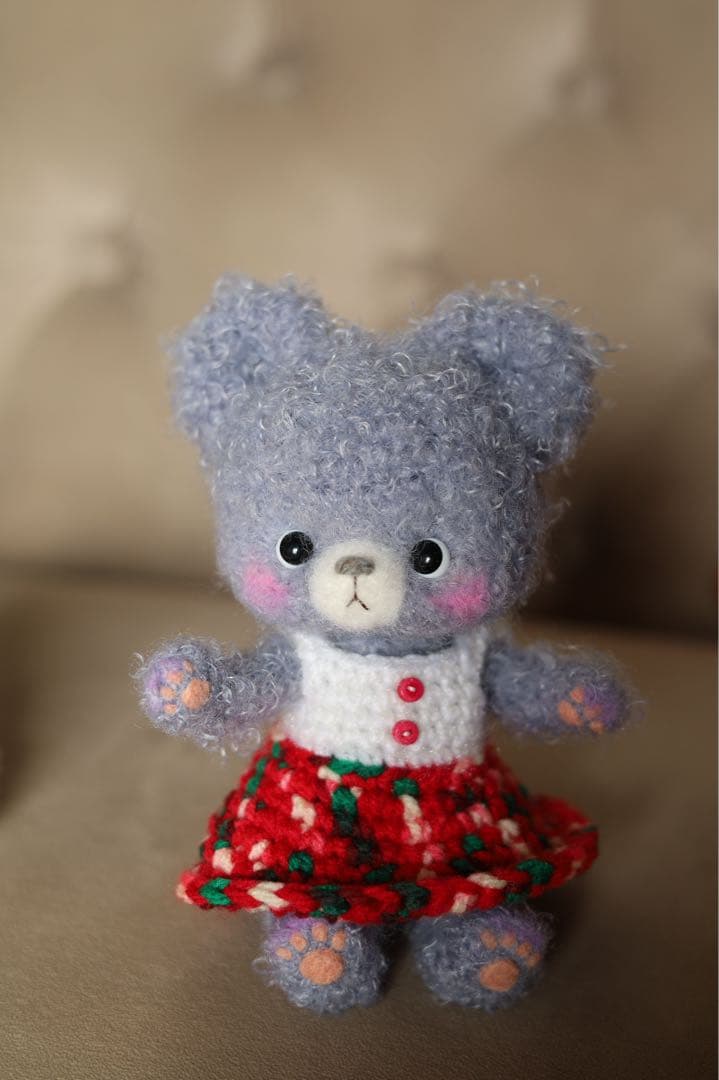 イルミネーション クリスマスツリー あみぐるみ クマさん