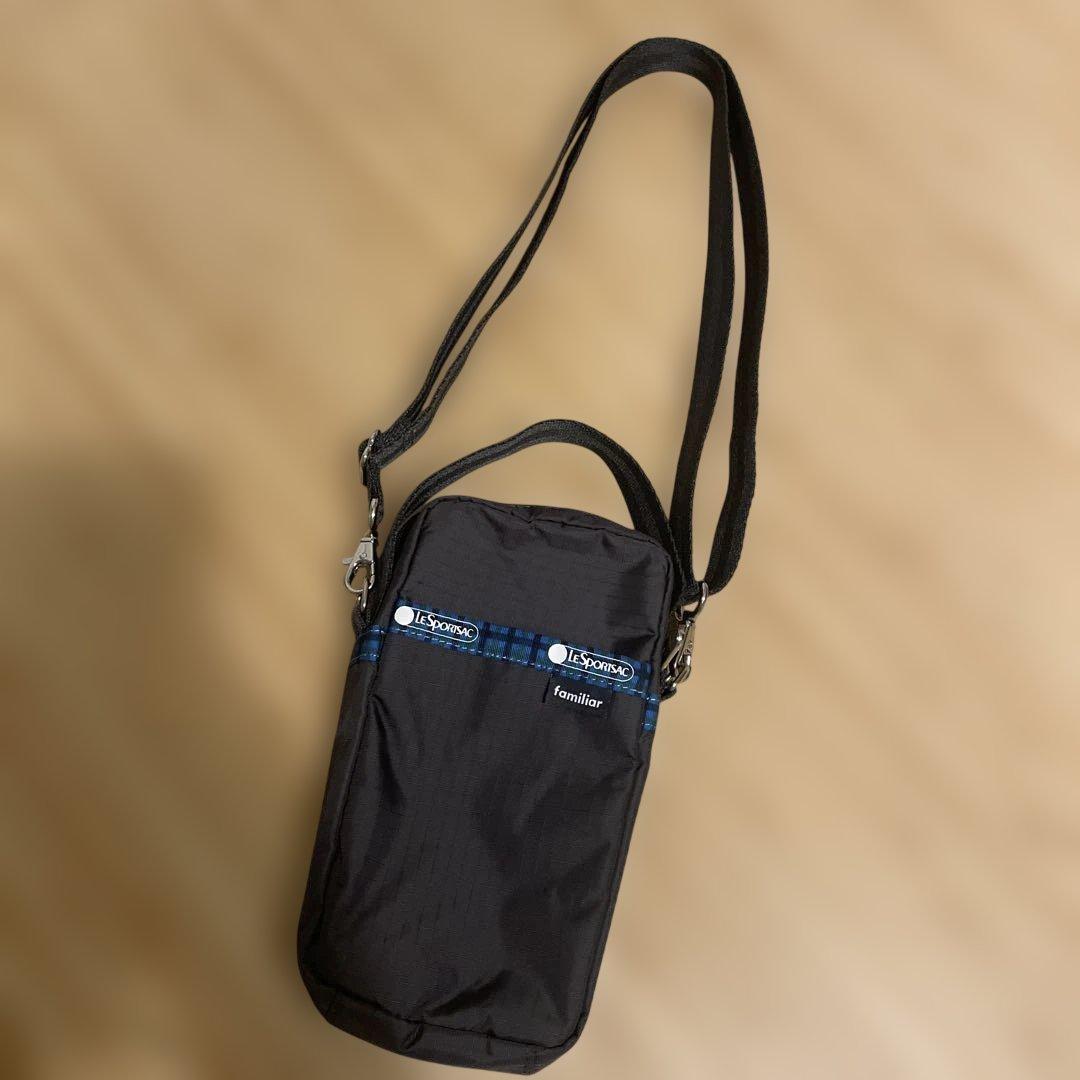 LE SPORTSAC familiar スマホショルダーバッグ ブラック