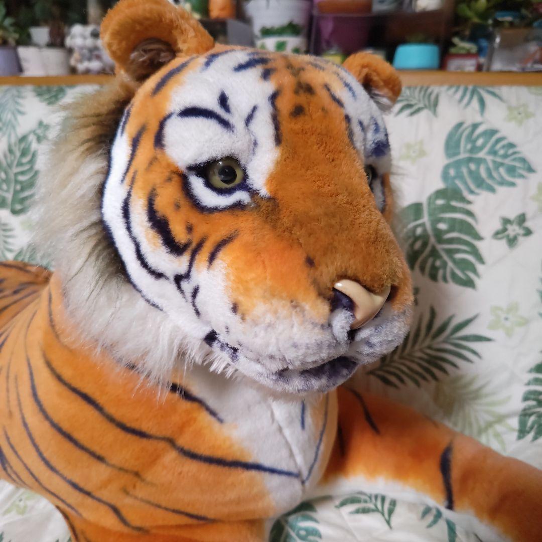 特大リアルタイガーぬいぐるみ！リアルマニアルぬいぐるみマットセット❣