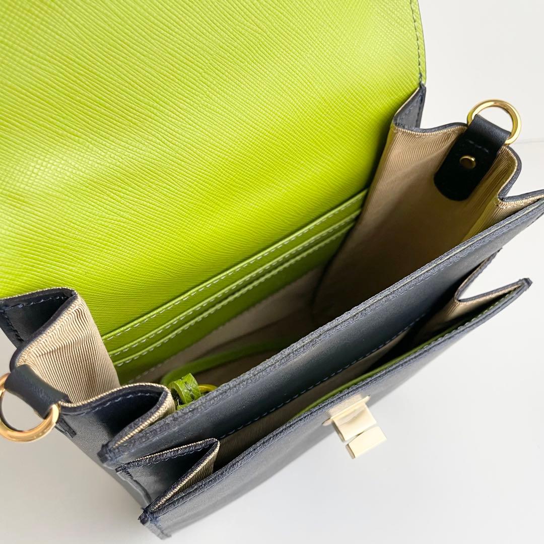 ADMJ ショルダーバッグ レクタングル ヴィッテリアルマ レザー 新品