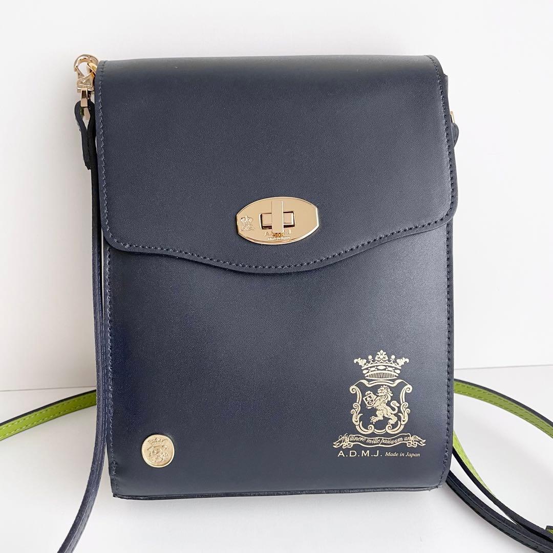 ADMJ ショルダーバッグ レクタングル ヴィッテリアルマ レザー 新品