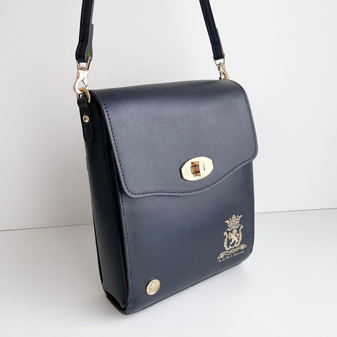 ADMJ ショルダーバッグ レクタングル ヴィッテリアルマ レザー 新品