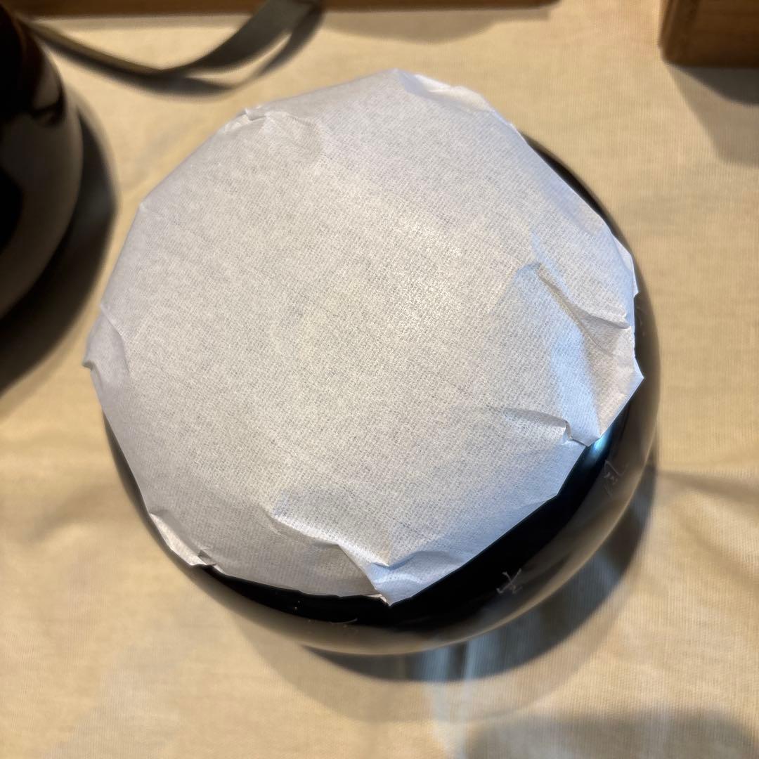 輪島塗りの龍と虎の蓋絵の碁石入れ