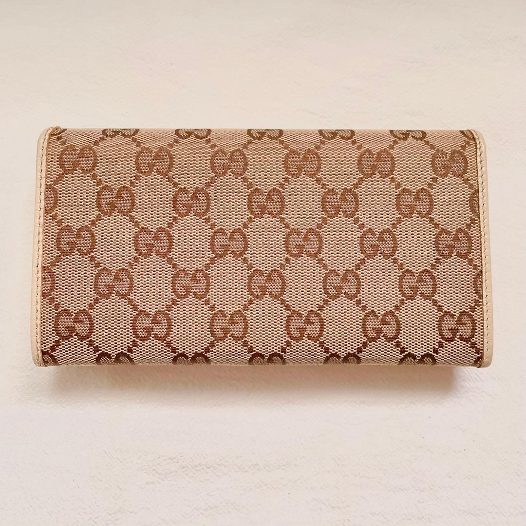 GUCCI グッチ 長財布 GGキャンバス ロゴプレート 折り財布 1219-④