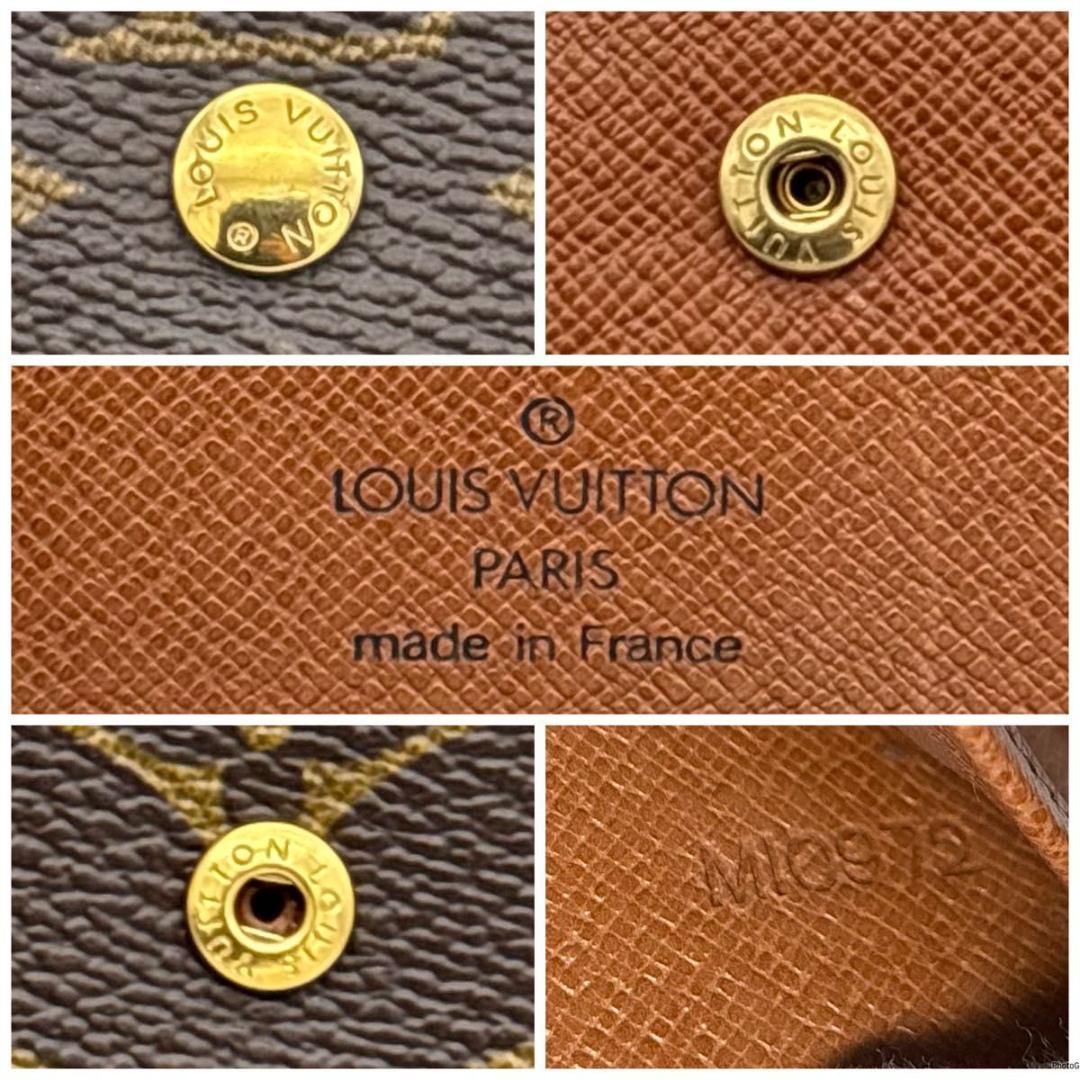 【新品同様】ルイヴィトン モノグラム カルトクレディ 三つ折り財布 Wホック