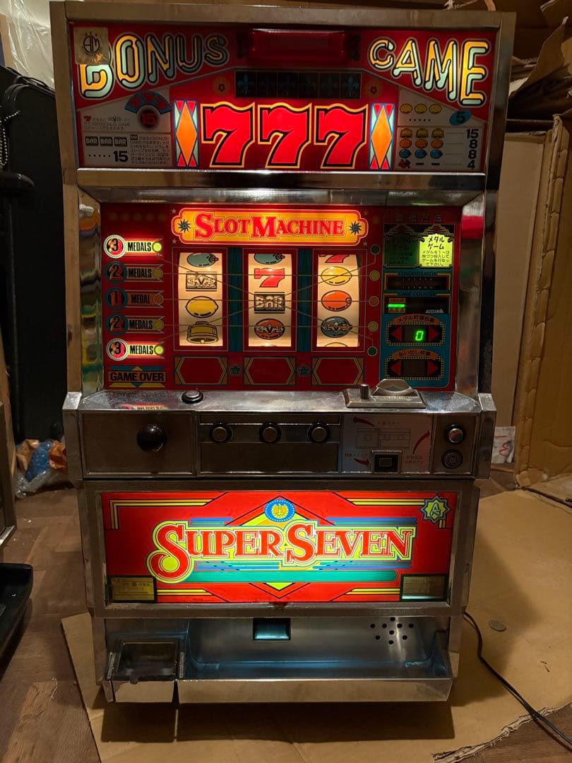 【通電確認済み】パチスロ実機 SuperSeven 2.1号機 スーパーセブン