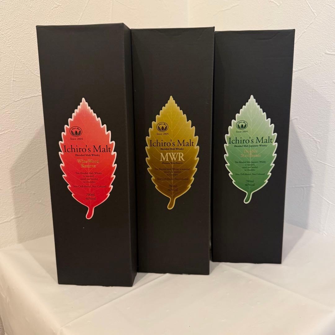 【新品】イチローズモルト3本ワインウッド・ミズナラ・ダブルディスティラリーズ