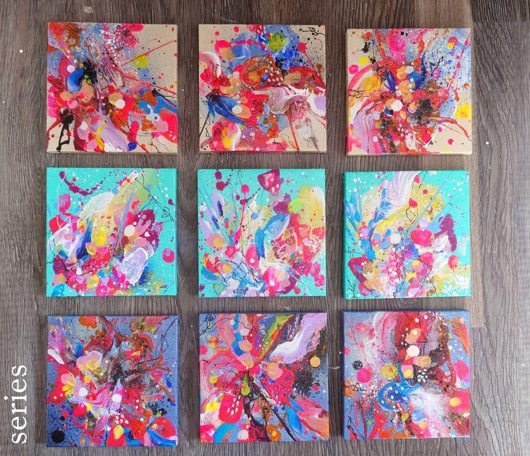 「二度とこない今日　朝日2」10✕10cmイーゼルつき