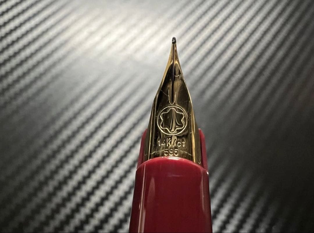 美品 モンブラン クラシック 万年筆 ボルドー EF 極細字