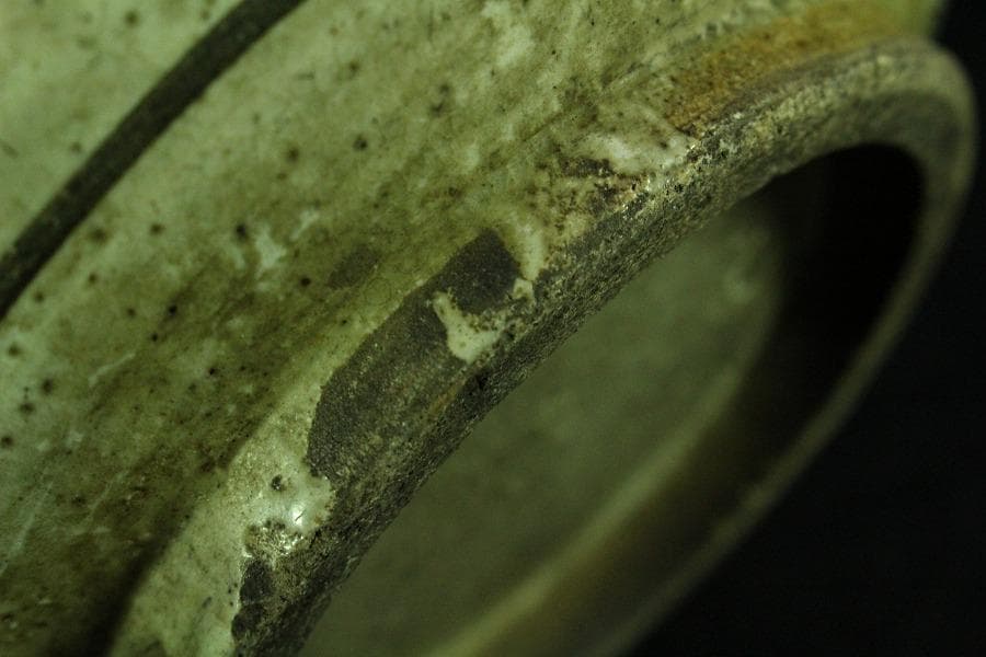 絵瀬戸 行燈皿 碗 時代物 二件(K-YC584)