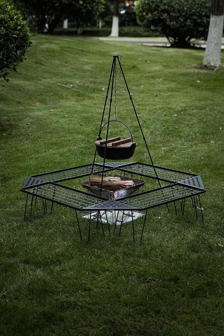 囲炉裏テーブル キャンプ ラック ミニマルラック コーナー天板 収納付き