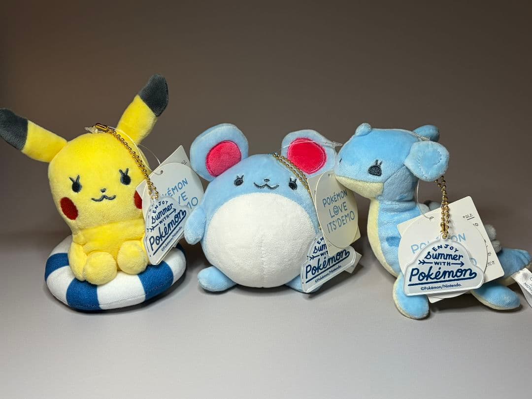 ピカチュウ マリル ラプラス イッツデモ ポケモン ぬいぐるみ 3点セット