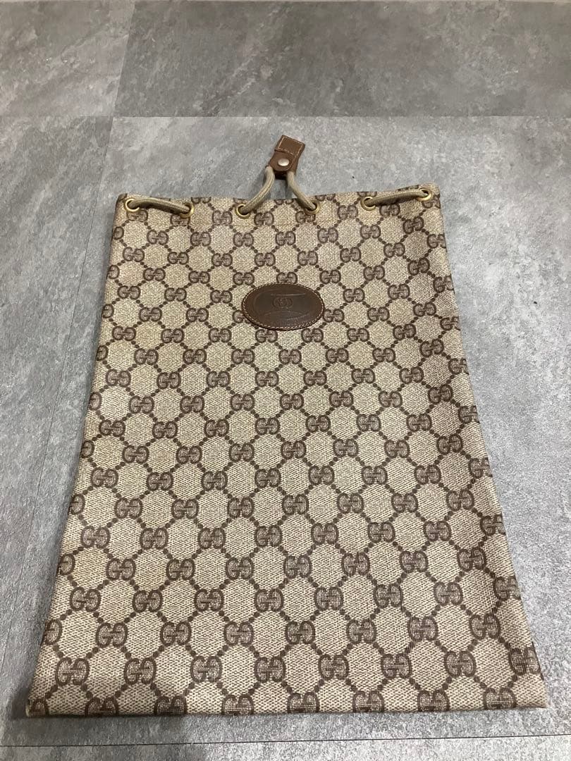 オールド　ヴィンテージ　GUCCI グッチ　巾着　ポーチ　ハンドバッグ