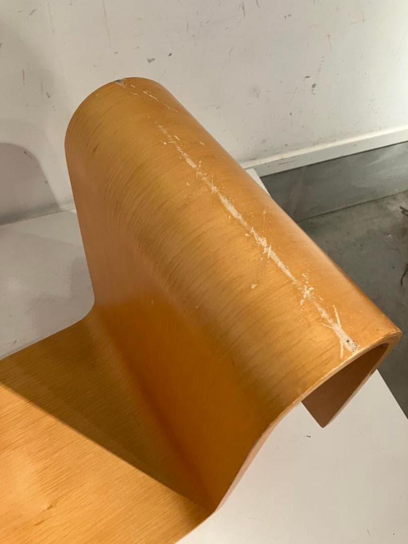 プライウッド、マガジンラック付きサイドテーブル、ミッドセンチュリー、北欧、モダン