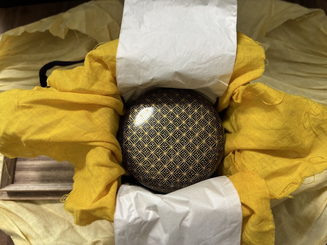 【新品 未使用】　前志芸男　沈金七宝之図　茶道具 棗