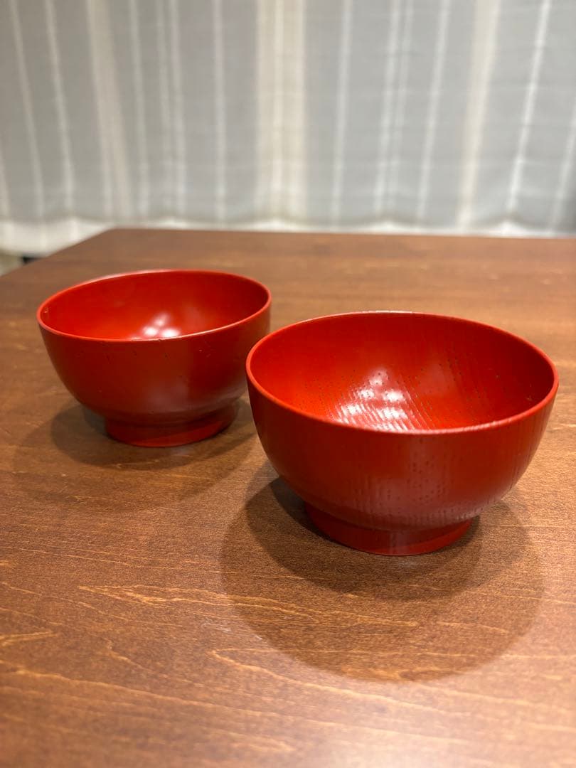 漆　お椀　赤　2つセット