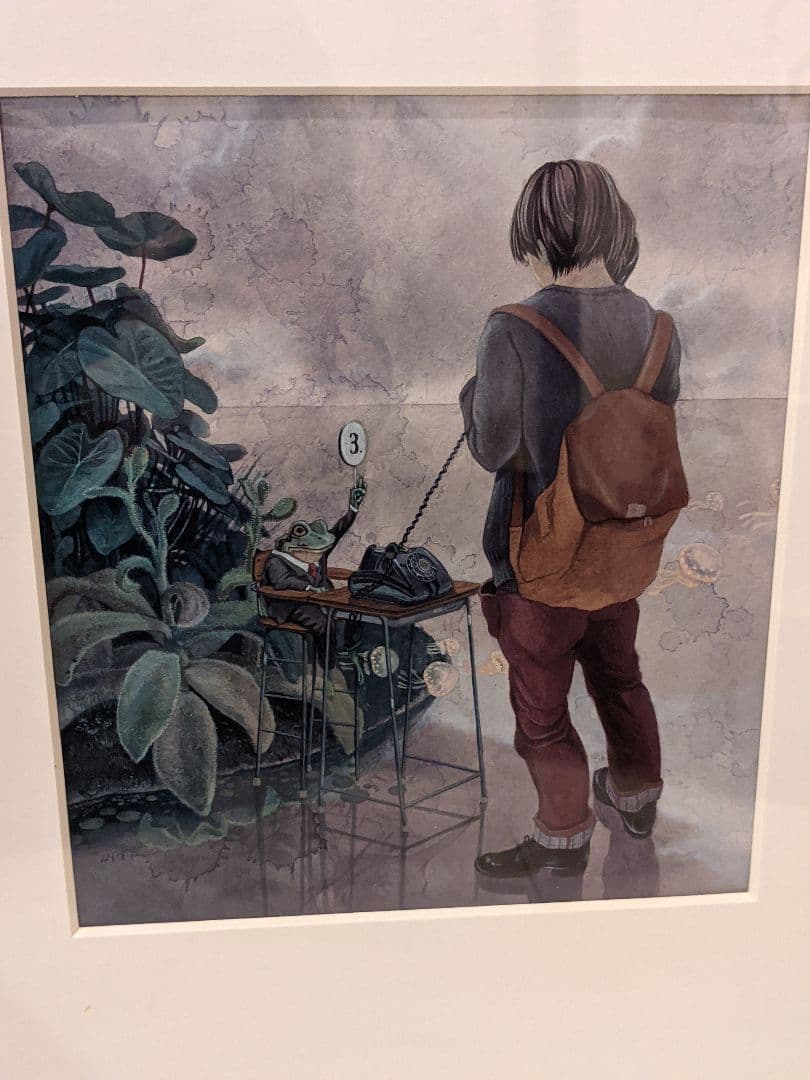 絵画　少女　水彩画