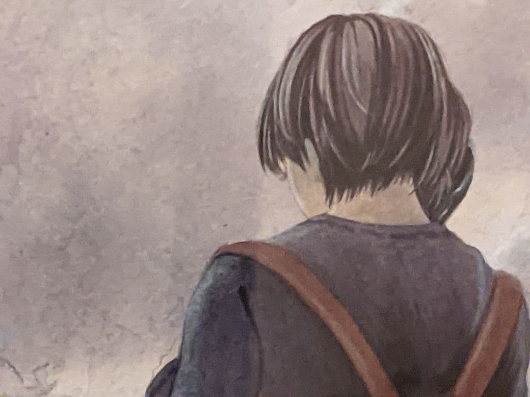 絵画　少女　水彩画