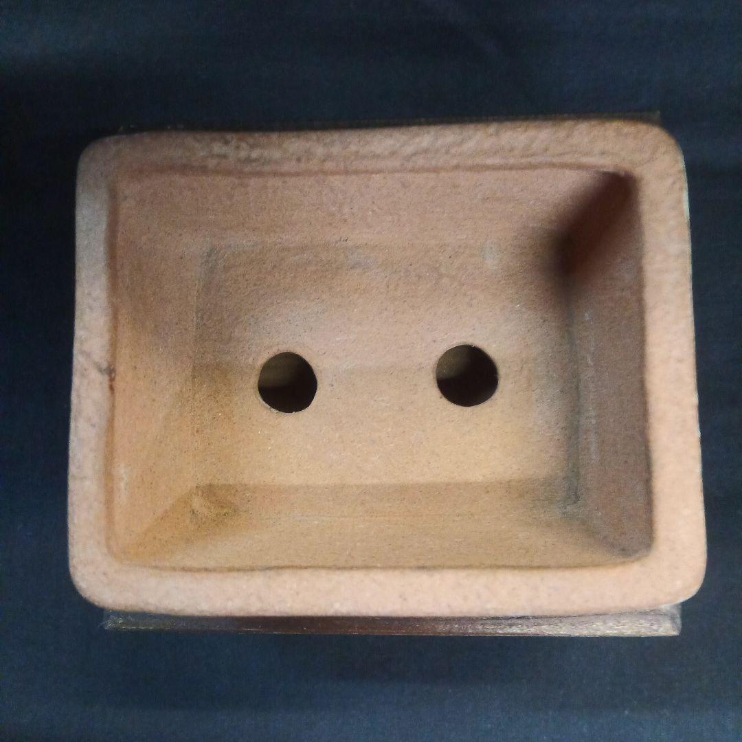 002.【 陶 翠 】春秋 /長方鉢/ミニ盆栽鉢/木箱付き