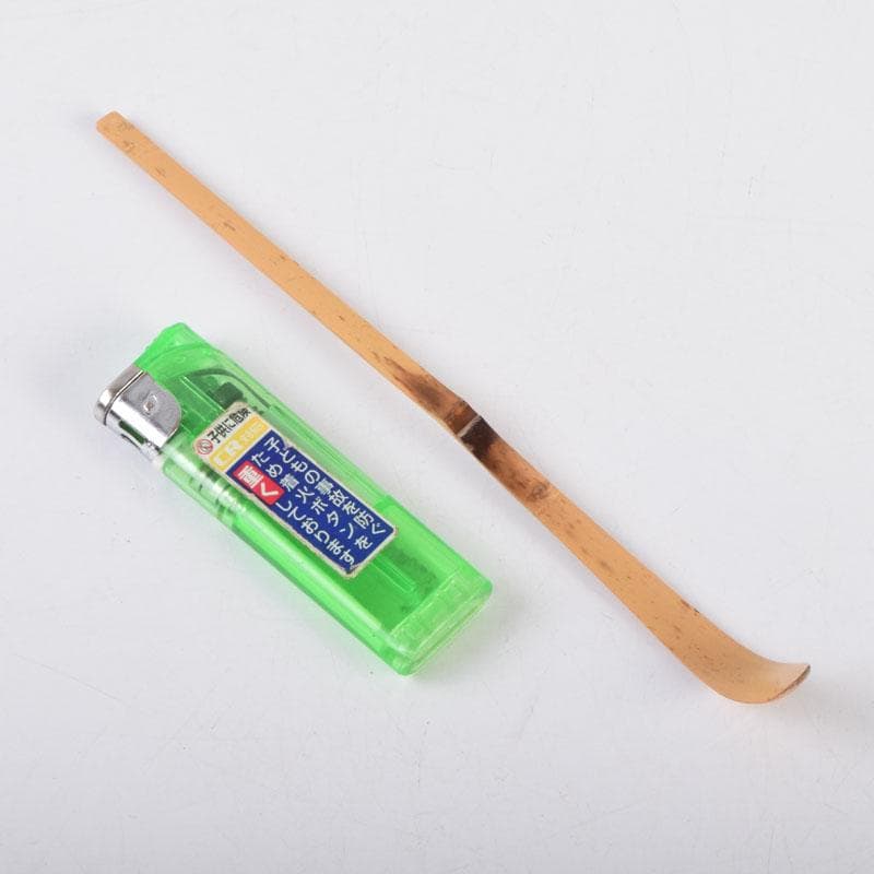 茶道具　影林宗篤作　茶杓　銘「丹頂」　前大徳　福本積應書付　共筒共箱　V8689