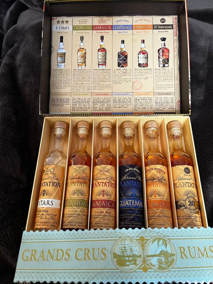 Plantation Rum ラム酒シガーボックス入り5種セット ギフト用に