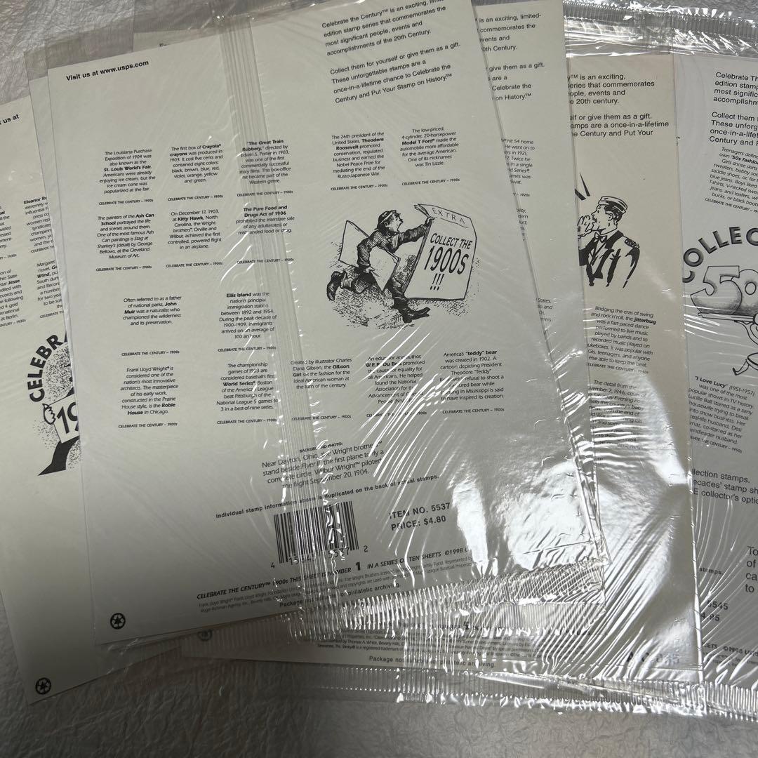 20世紀シリーズ 1900年〜1990年10シート未開封袋入り説明書付
