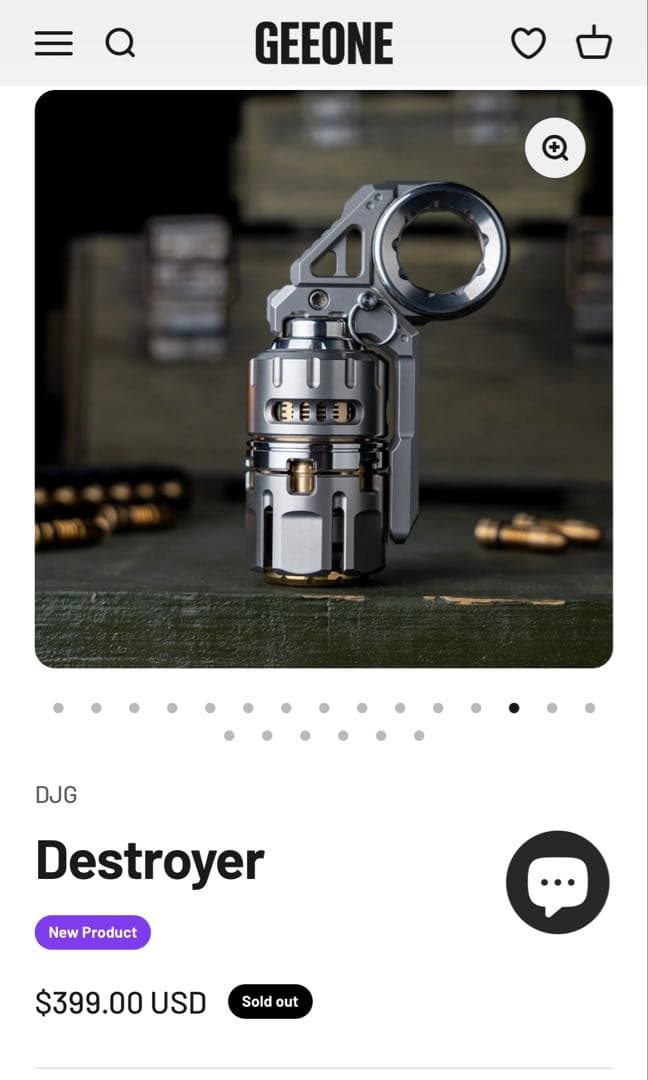 DJG Destroyer 「正規品」 フィジェットトイ　音叉内蔵　EDC