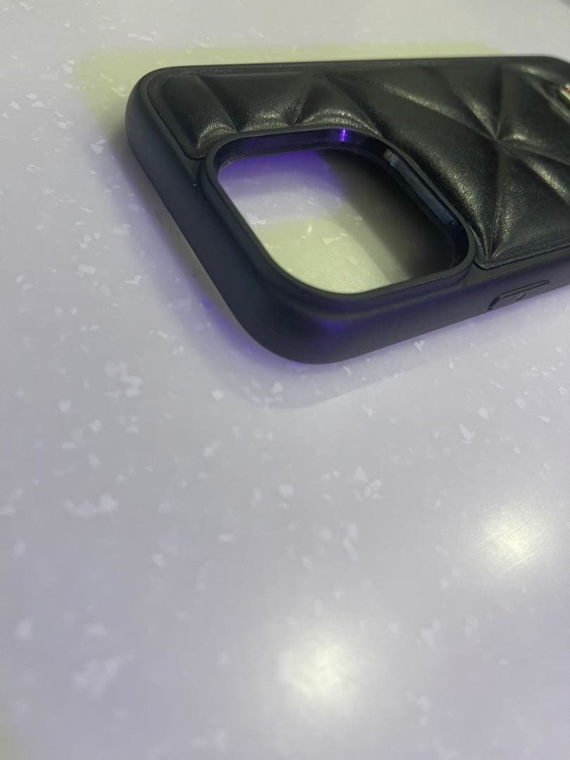 PRADA iPhone14Pro用ケース ブラック キルティング