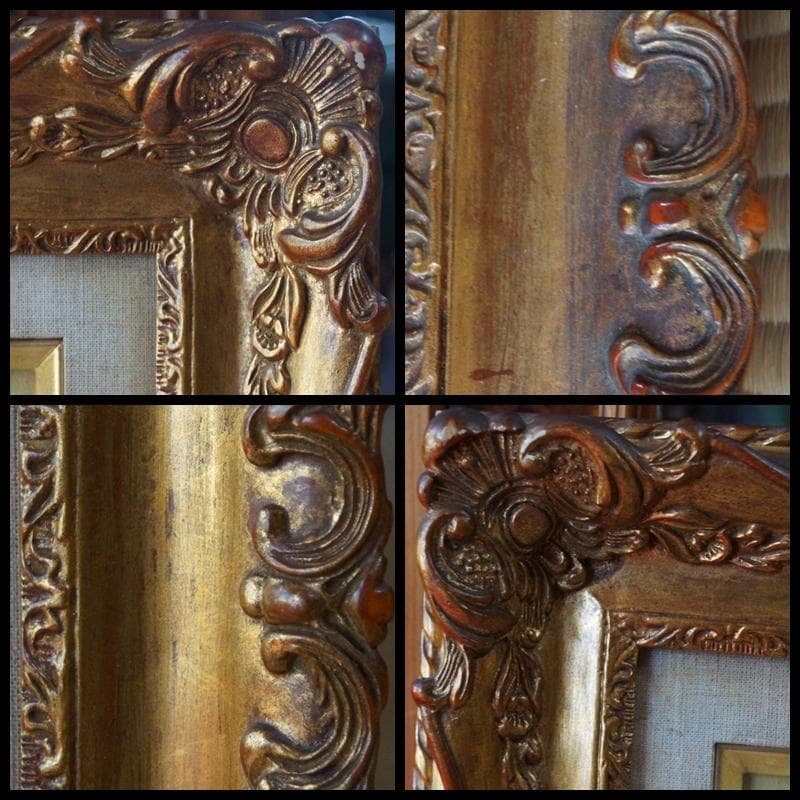 大平楽恵画『釈迦如来』木製額額装 ☆時代物☆