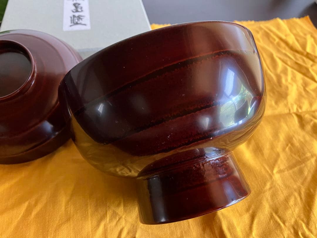 輪島塗　蓋付椀　お椀　１客　高台椀　高足椀