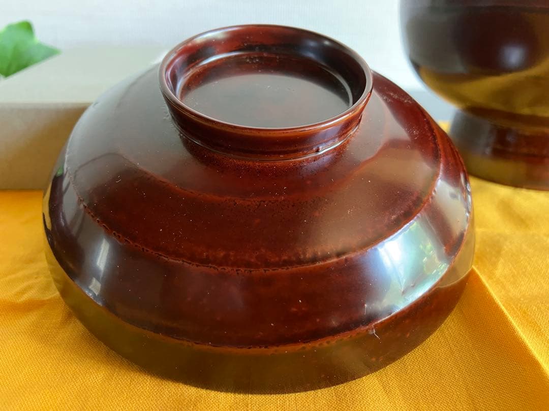 輪島塗　蓋付椀　お椀　１客　高台椀　高足椀