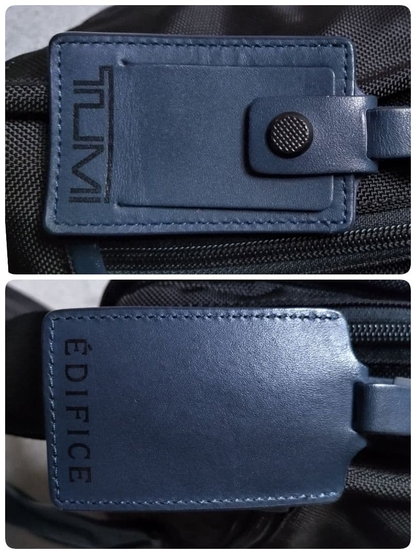 TUMI×EDIFICE　ブリーフケース　黒×ネイビー