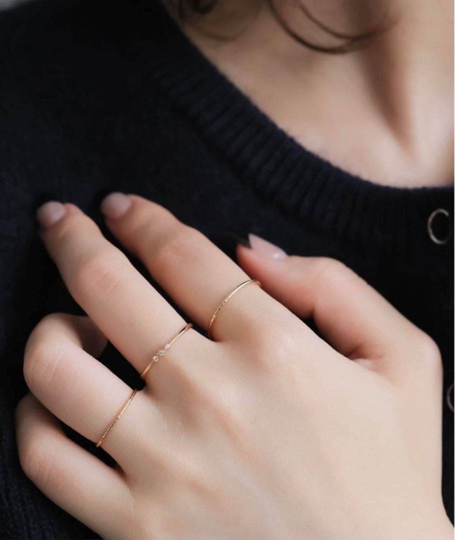 SLOBE カットワイヤーリング　9号　K10