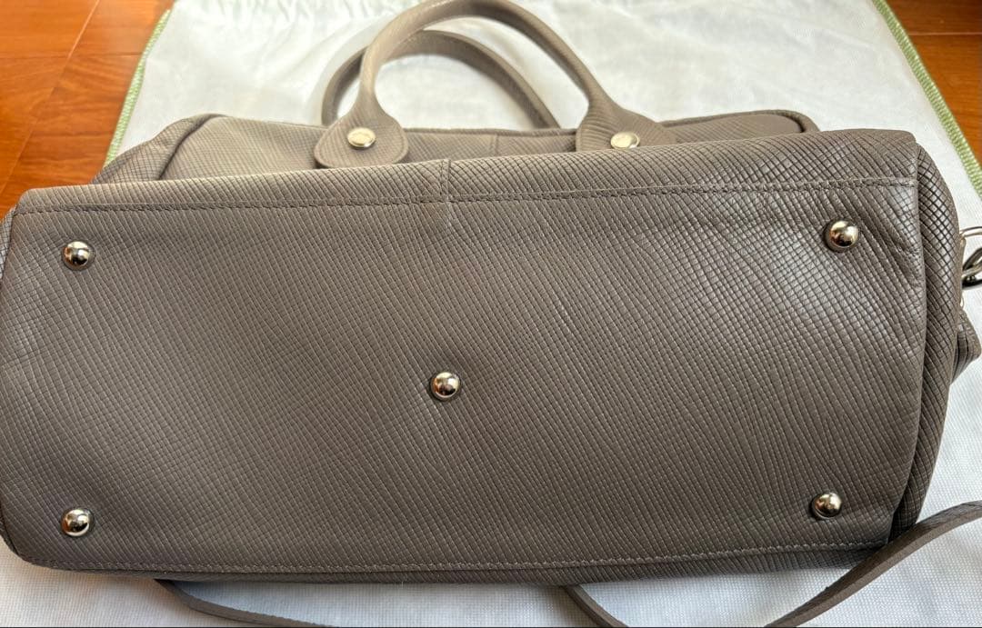 【極美品】ロンシャン ボストン クアドリ 2way レザー グレージュ