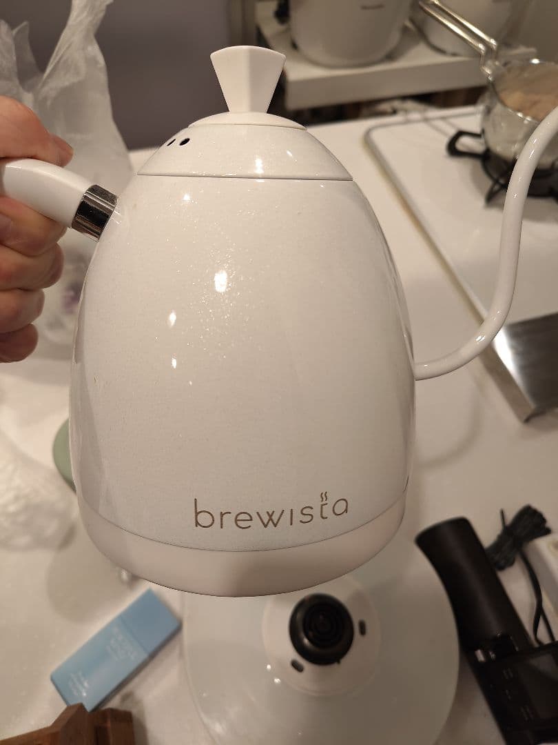 Brewista 温度調整機能 コ一ヒ一ケトル 0.6L 電気ケトル ホワイト