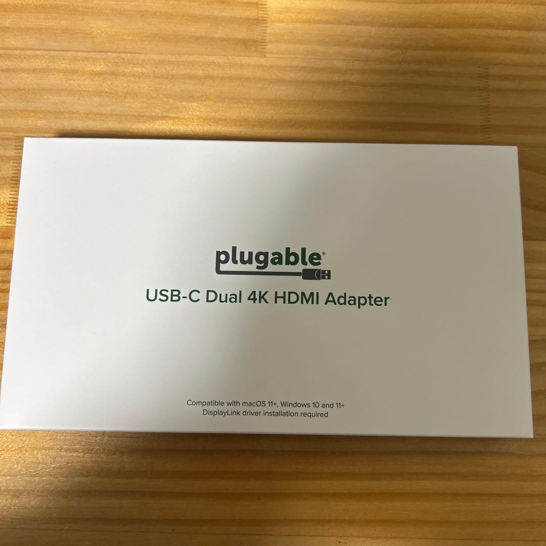 美品 plugable USBC-6950M DisplayLink（4K対応）