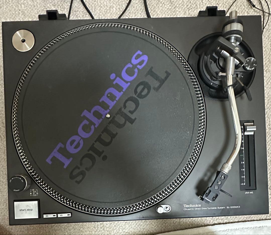 Technics SL-1200 MK3 ターンテーブル ケーブル付き