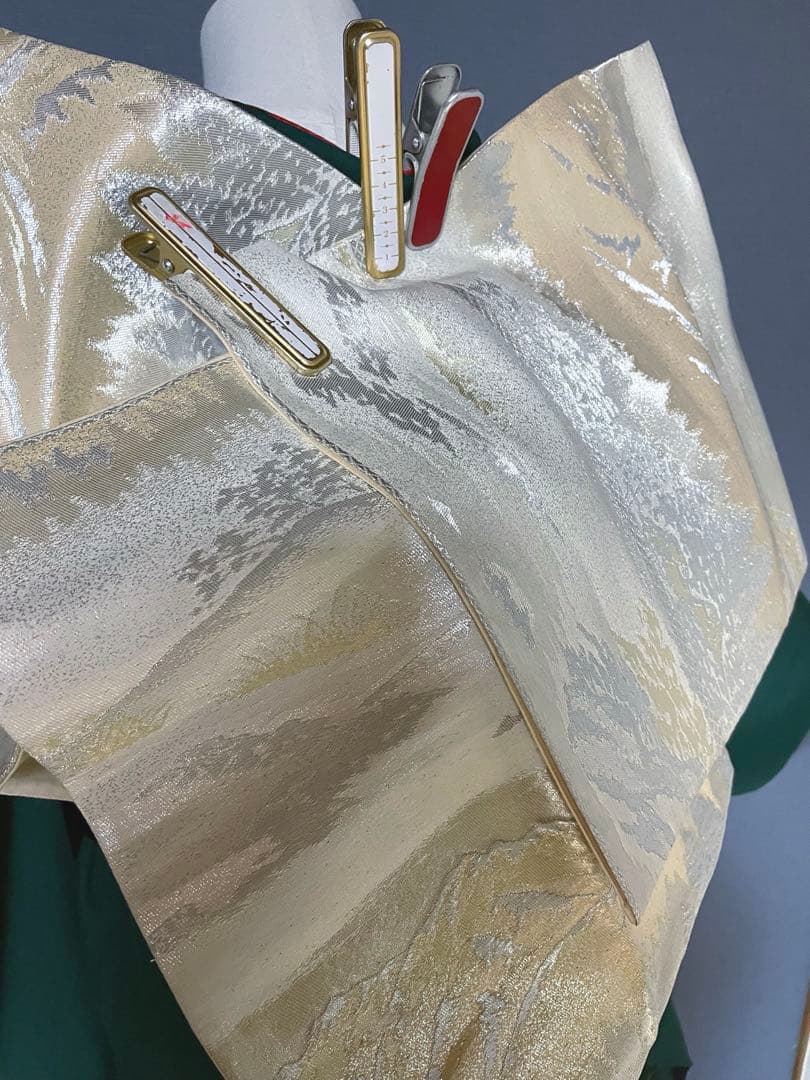 振袖フルセット　蝶々が舞う友禅振袖　クールな色はさりげなく美人色　成人式振袖