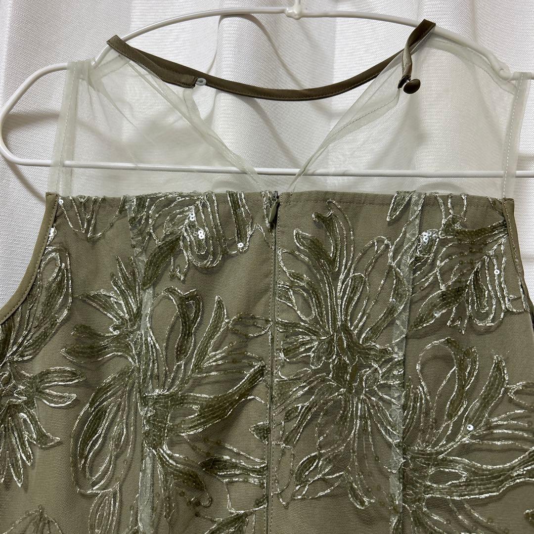 lejaチュールオフショルダー花柄Iラインワンピースドレス