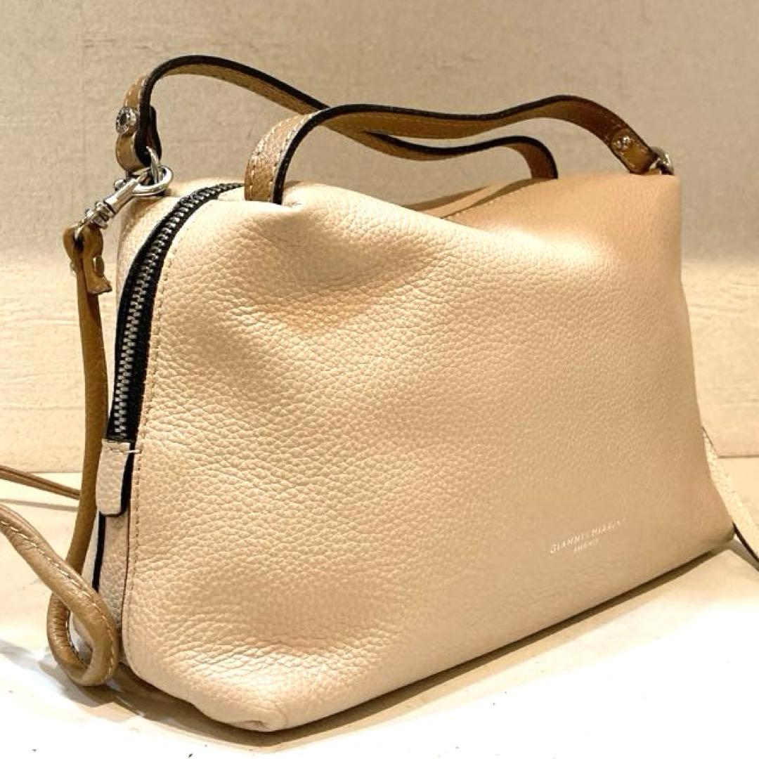 【美品】GIANNI CHIARINI アリファ 2WAY レザーバッグ M