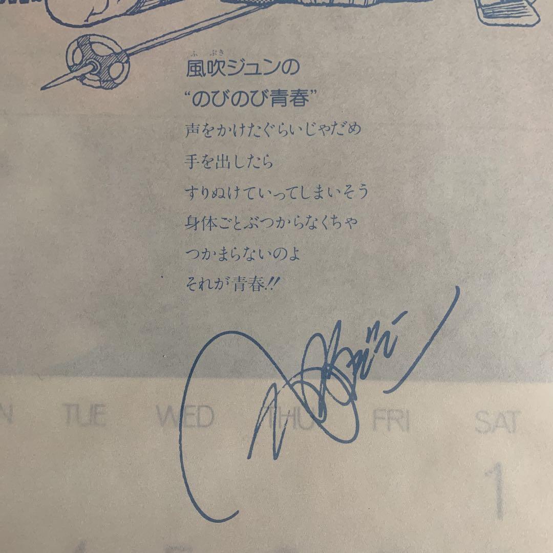 風吹ジュン 1975カレンダー のびのび青春 34×76