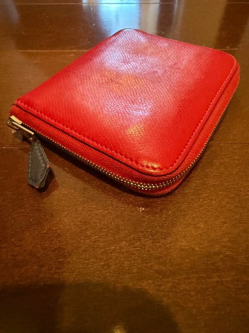 エルメス アザップ シルクイン コンパクト 刻印□P 2012年製 レッド 赤