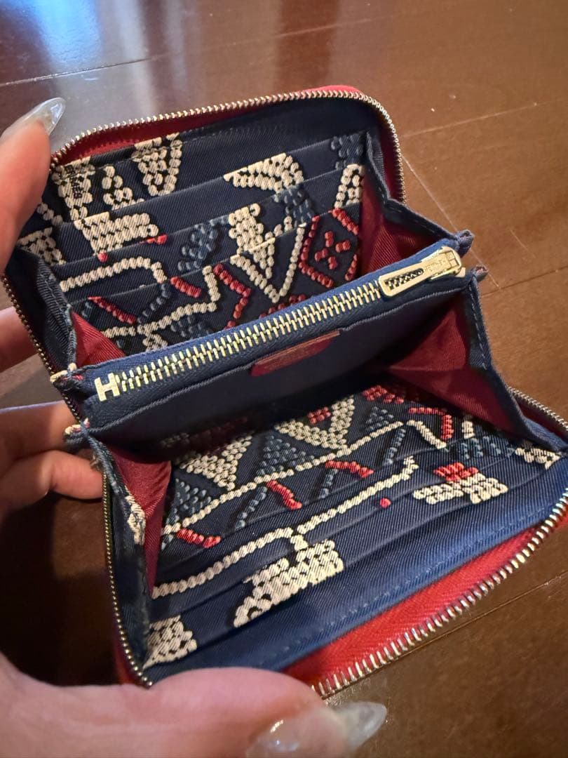 エルメス アザップ シルクイン コンパクト 刻印□P 2012年製 レッド 赤