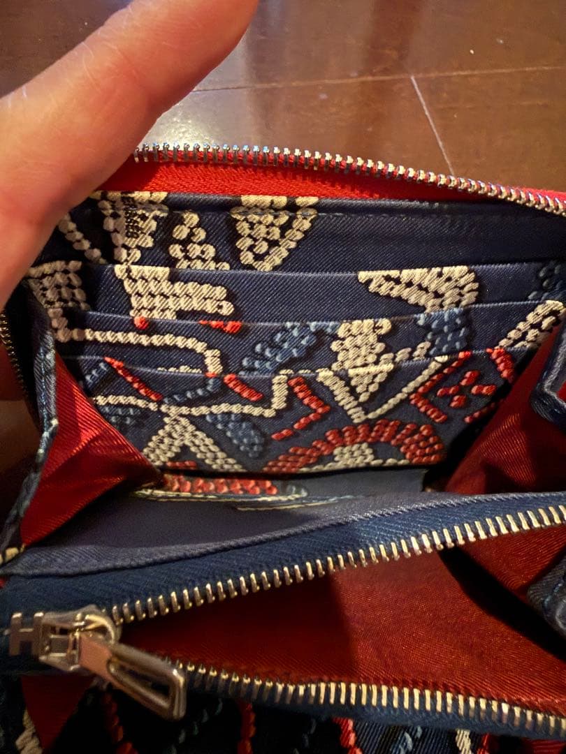 エルメス アザップ シルクイン コンパクト 刻印□P 2012年製 レッド 赤