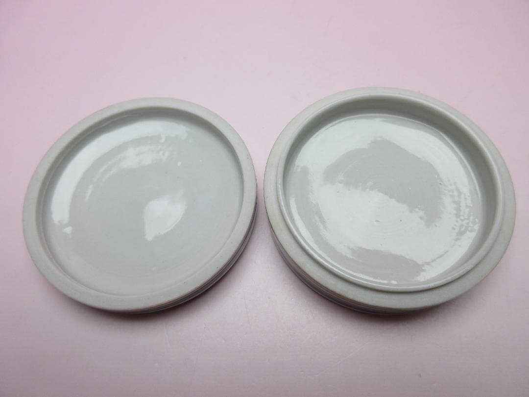 九谷焼 北出不二雄 色絵 丸 禽文 香合