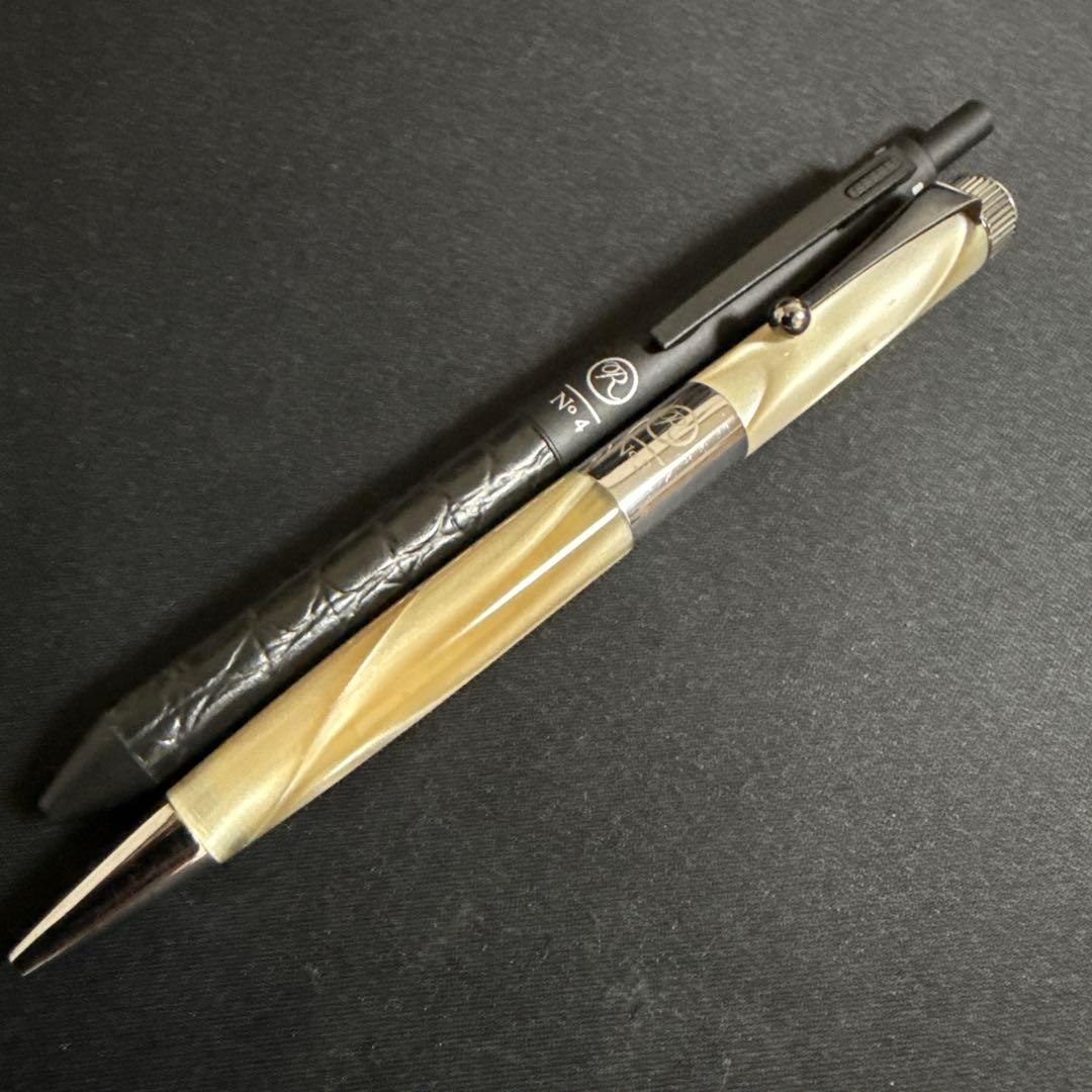 極美品 ロメオ No.3＆No.4 ボールペン 細軸 イタリアンベージュ