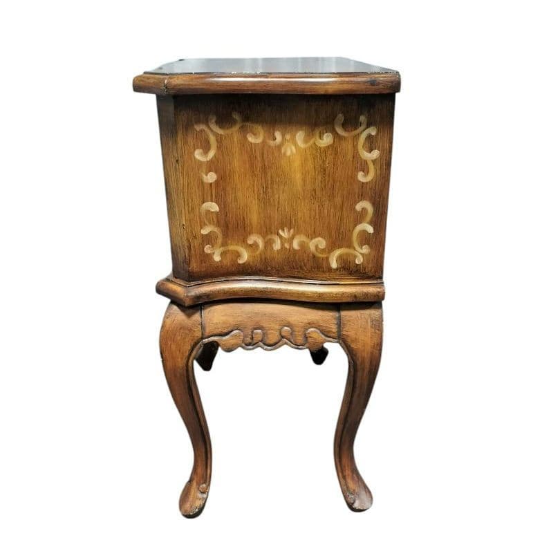 猫脚 チェスト2段 アンティーク ナイトテーブル/サイドテーブル/花台 猫足