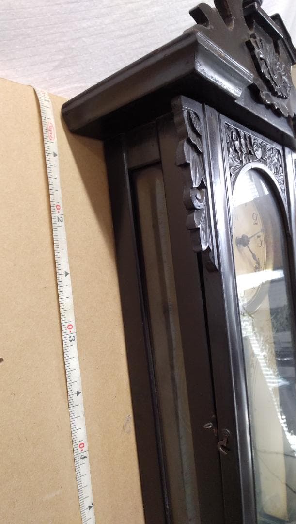 古い柱時計　　①