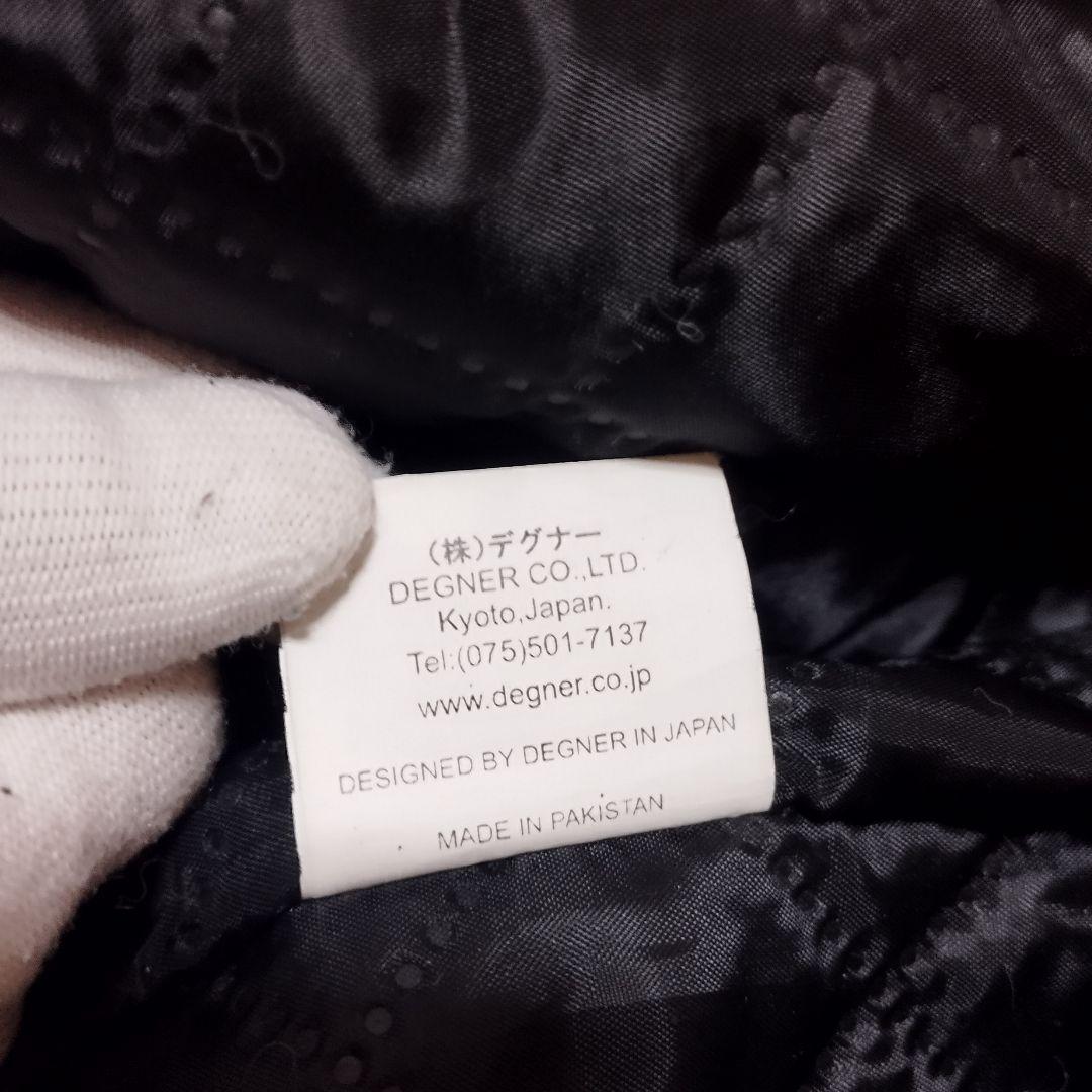 デグナー　ライダースジャケット　ブラック　牛革　ワッペン　キルティング　XL