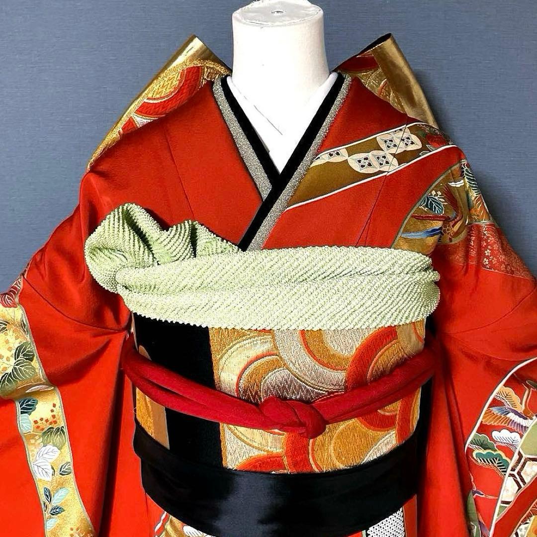 振袖フルセット　高身長　桂由美　手描き友禅　成人式振袖　振袖　裄丈70